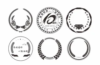 圆环花边素材图片