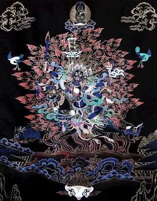 大吉祥天母唐卡图片