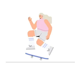 扁平风抽象人物插画图片