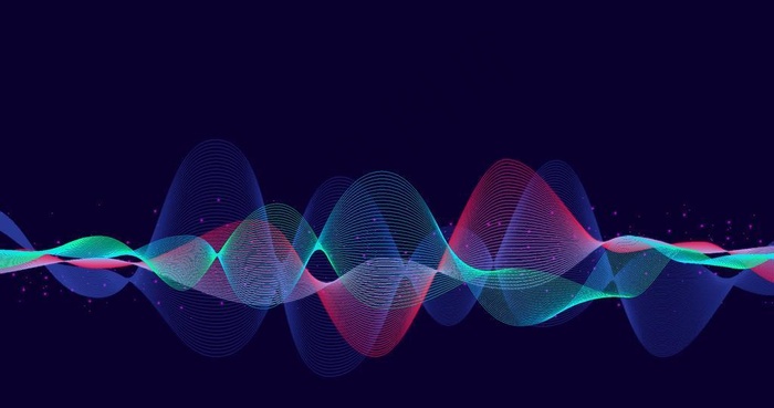 波浪多彩动感抽象背景图片