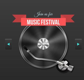 时尚音乐节海报矢量素材图片