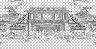 古代集市场景图片