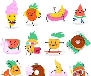 夏天卡通水果图片