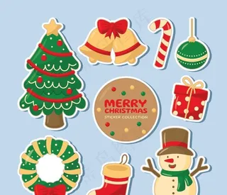圣诞节卡通可爱装饰元素图片