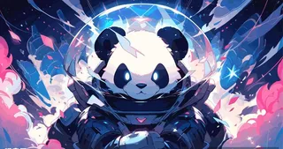 太空大熊猫图片