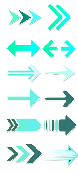 箭头图标ppt素材箭头指向图标图片