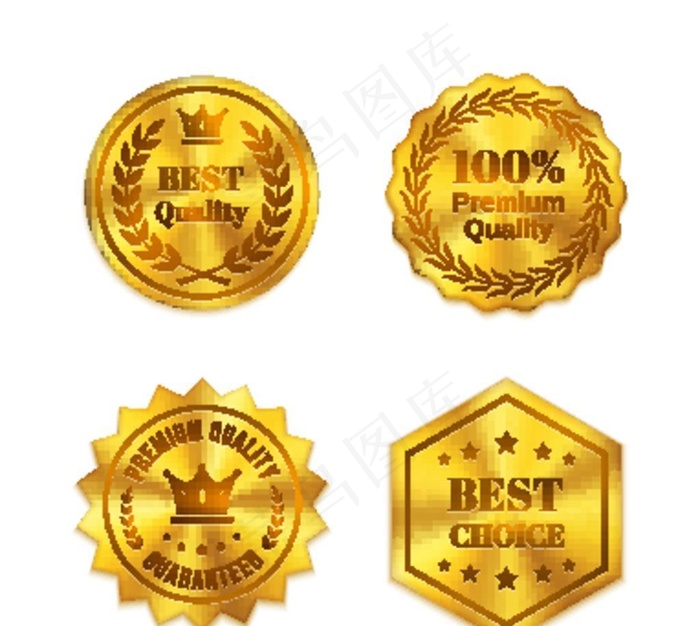 金奖品质勋章图片