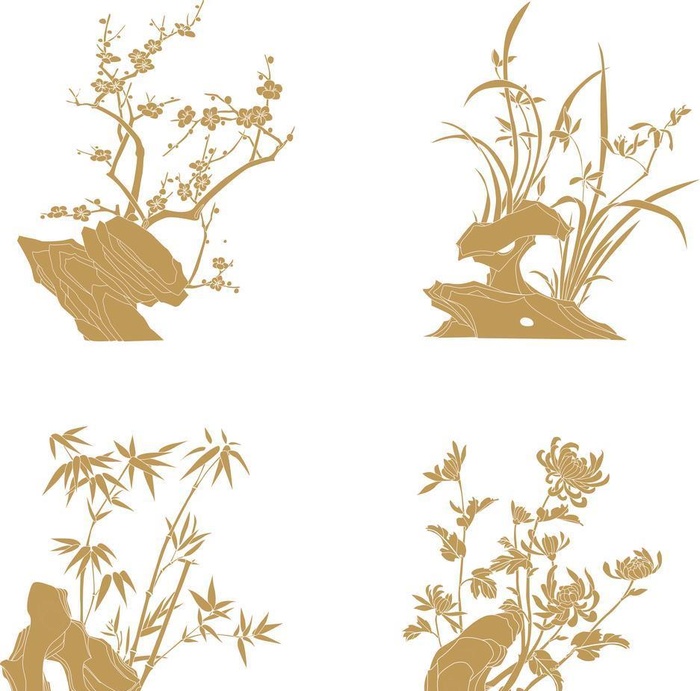 梅兰竹菊图片