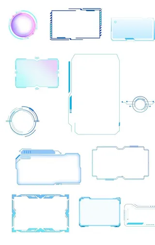免扣素材科技感框图片