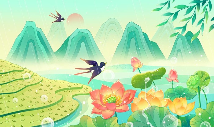春天插画图片