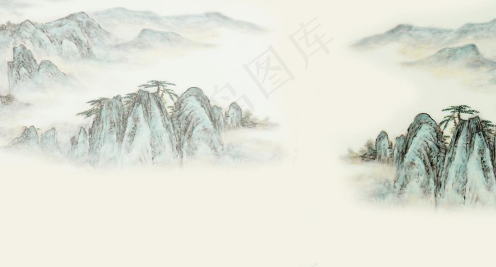 国画素材图片(4200x2400)psd模版下载