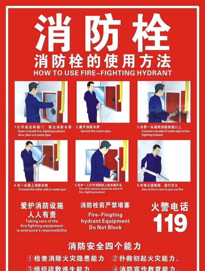消防栓图片cdr矢量模版下载