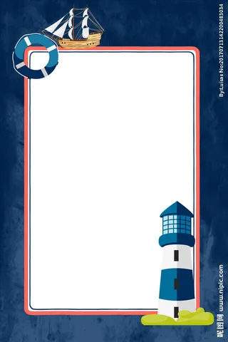 卡通航海插画背景图片