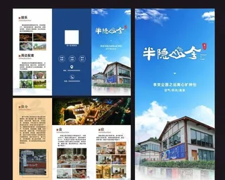 民宿农家乐宣传三折页图片