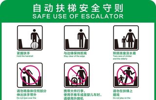 自动扶梯安全守则图片