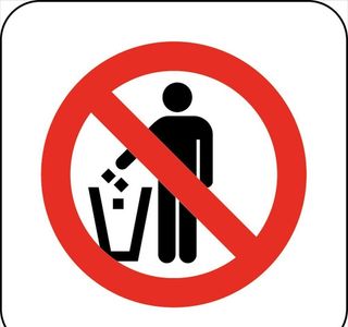 生活图标系列 禁止丢垃圾图标图片