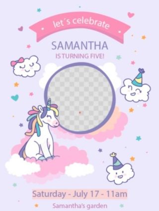 独角兽贺卡图片