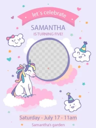 独角兽贺卡图片