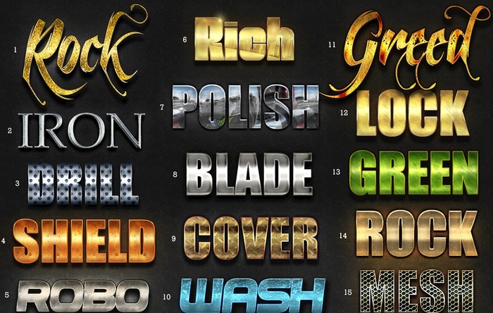 金属质感效果字图片