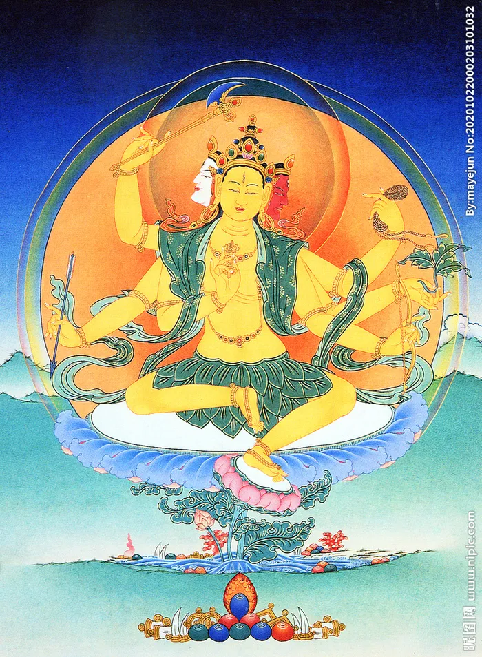 唐卡,神像,莲花,宗教信仰,文化,观音,(1587x2165)