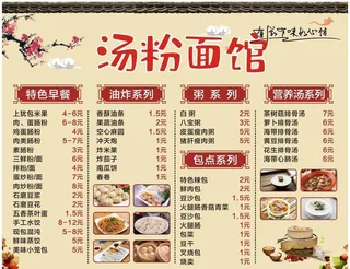 面馆菜单图片