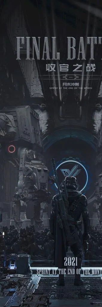 收官之战图片(1080x1980)psd模版下载