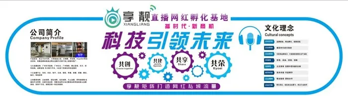 直播文化墙图片cdr矢量模版下载