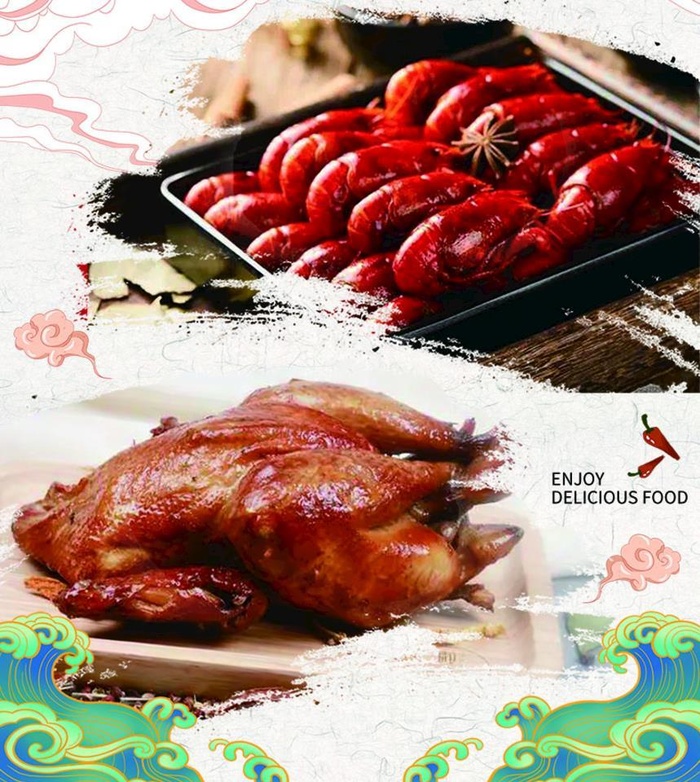 美食海报灯箱图片(1850x2205)psd模版下载