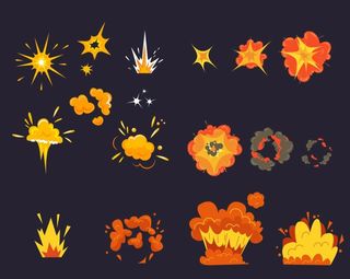 卡通爆炸效果图片