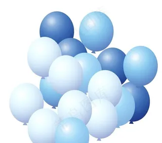 蓝色气球图片