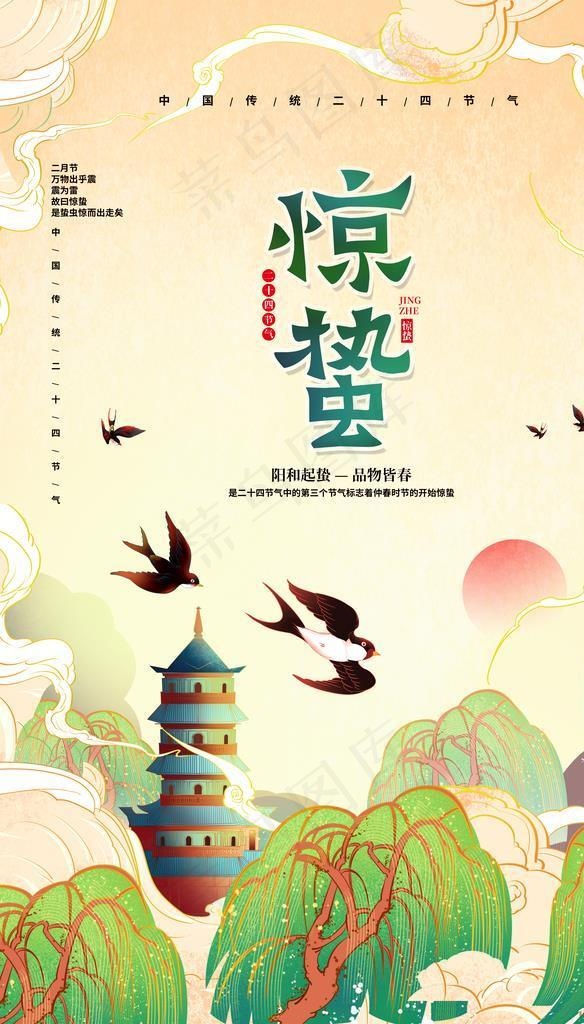 地产惊蛰图片(3543x5315)psd模版下载