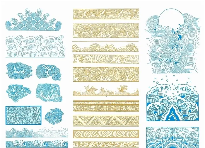 海浪图片cdr矢量模版下载