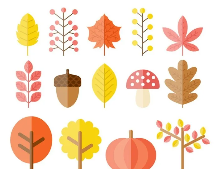 秋天素材图片ai矢量模版下载