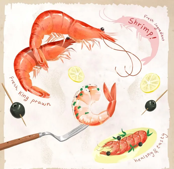 手绘美食海报图片(4180x4180)psd模版下载
