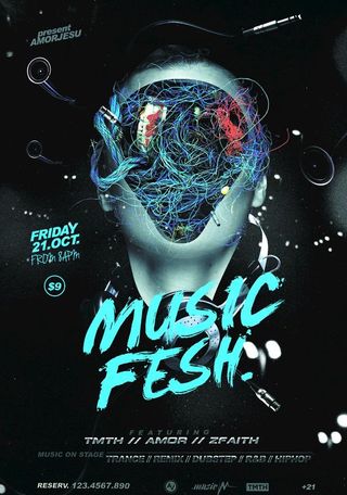 英文炫酷海报图片