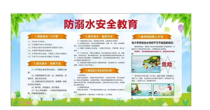 防溺水图片cdr矢量模版下载