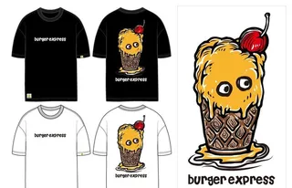 男装大牌 短袖印花 雪糕图片