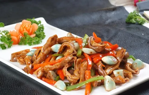 腊八蒜炒肚条图片