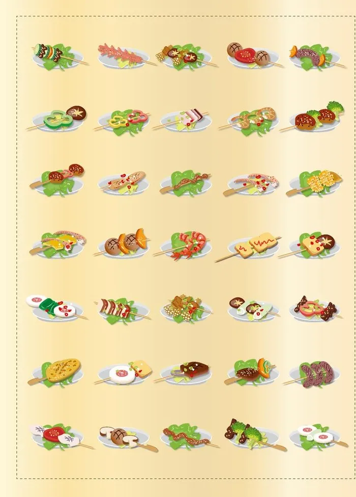 矢量烤串图标图片ai矢量模版下载