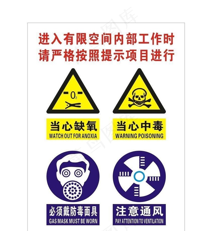 进入有限空间内部工作图片cdr矢量模版下载