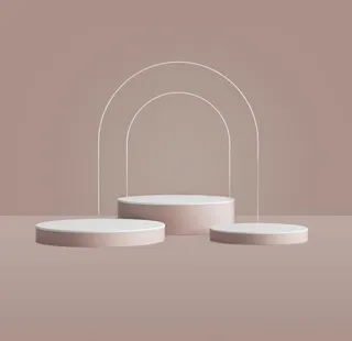 粉色简约电商展示台图片