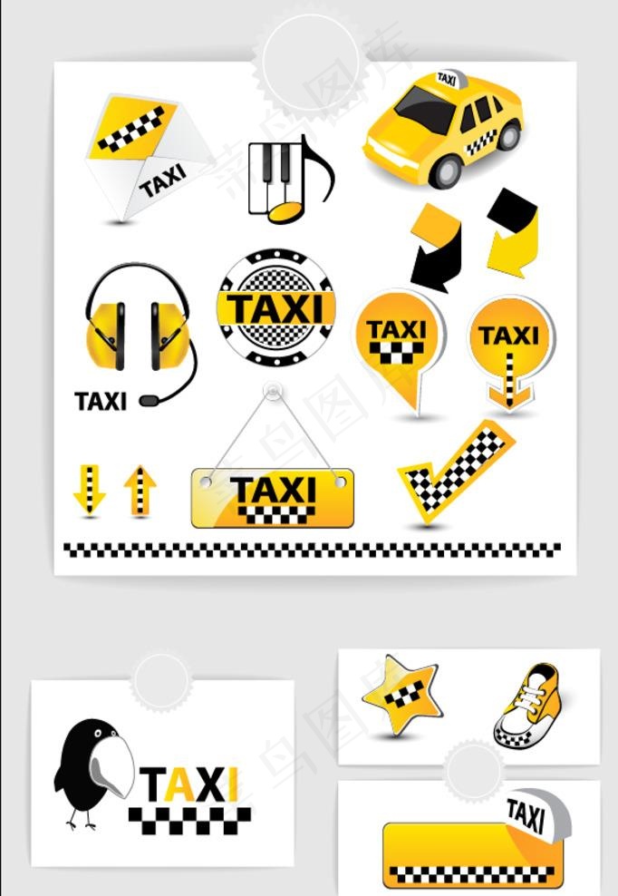 出租车元素图片