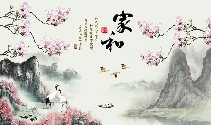 仙鹤图片(9071x5669)psd模版下载