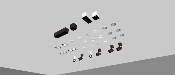 筒灯灯具模型图片