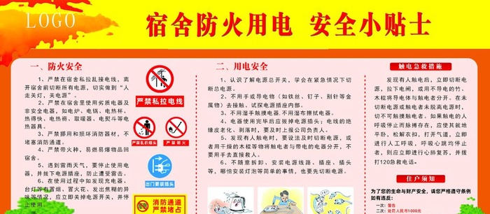 宿舍防火用电安全小贴士图片