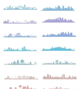 城市简笔画图片