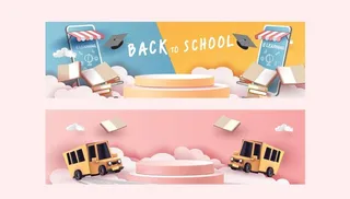 开学促销背景图片