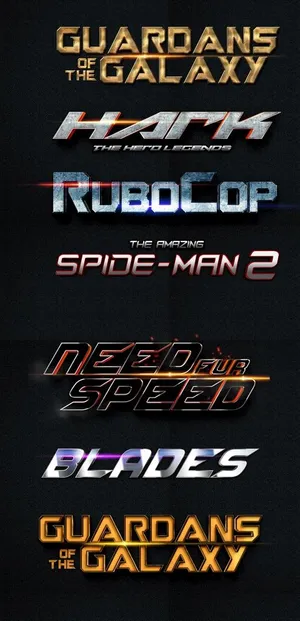 电影游戏字体样机图片
