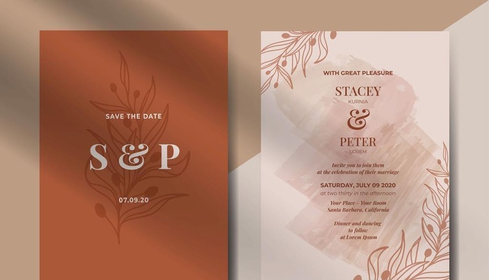 花卉邀请函图片