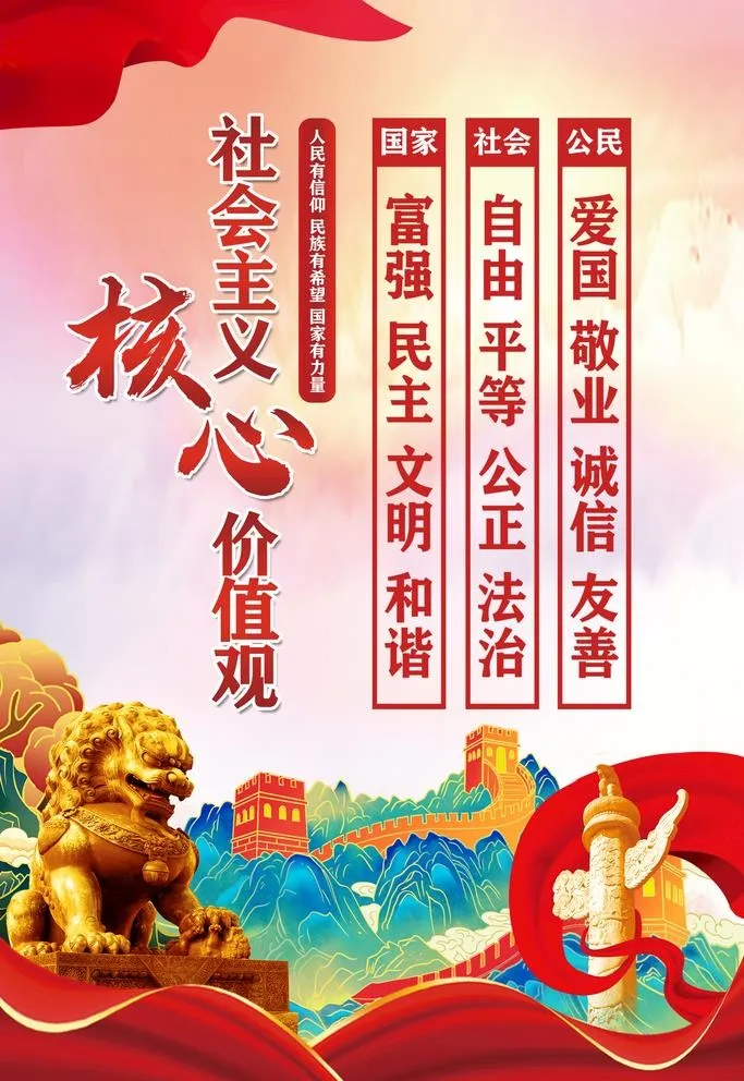 *核心,价值观,社会价值观,(2362x3543)psd模版下载